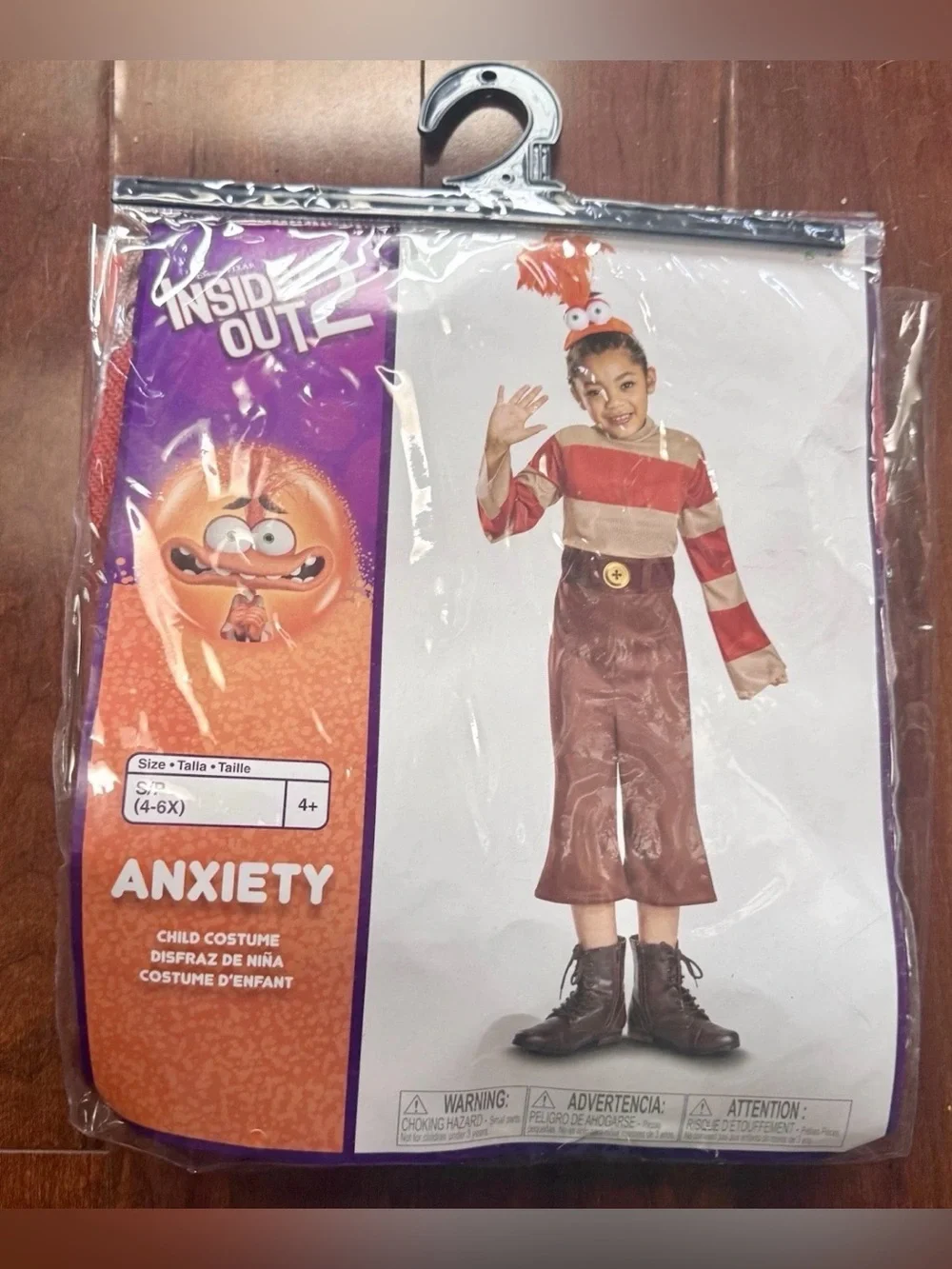 Disney/Pixar “Inside Out 2” ANXIETY” Classic Costume Girls Small (4-6x)~NEW